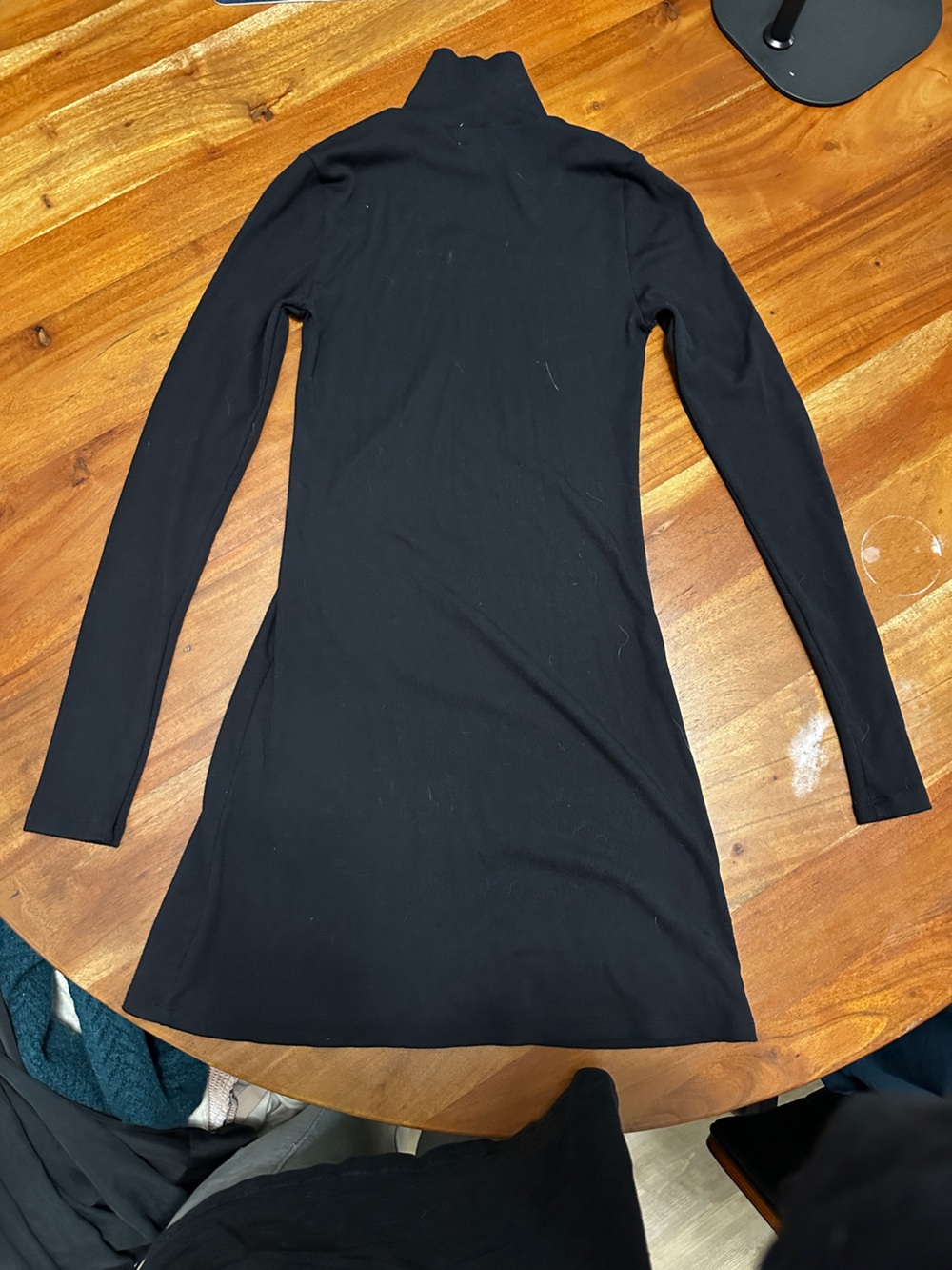 Aritzia Black Long-Sleeve Bodycon Dress